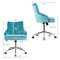 Tufted Upholstered Swivel Computer Desk Chair with Nailed Trim